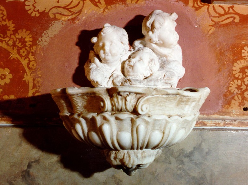 Piani A. sec. XVIII, Acquasantiera in marmo bianco destra