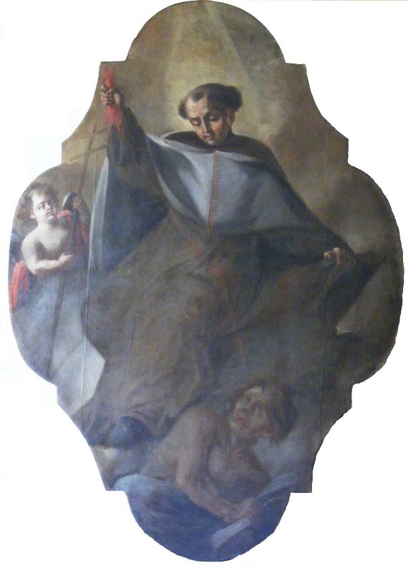 Carella D.A. sec. XVIII, Santo carmelitano con due angeli