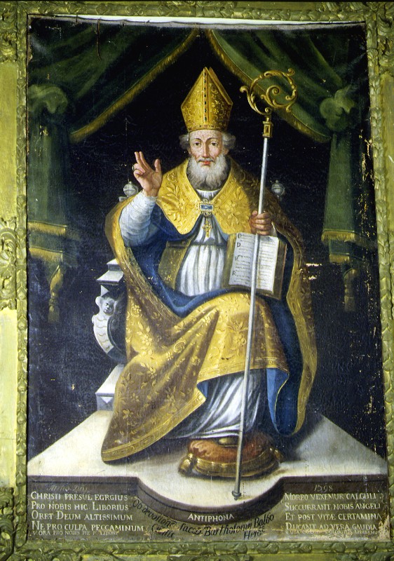 Bottega siciliana (1598), Dipinto di S. Liborio vescovo