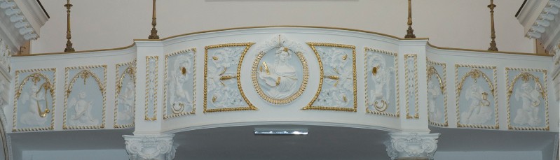 Morano F. sec. XIX, Decorazione plastica della cantoria