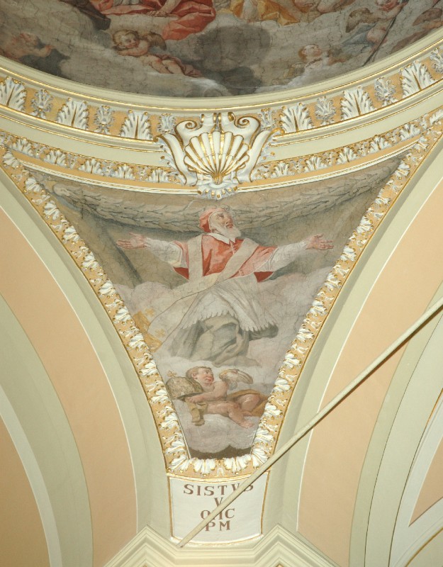 Alerii A. sec. XVII, Dipinto con Papa Sisto V