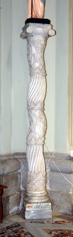 Marmoraio romano sec. III-IV, Colonna istoriata sinistra