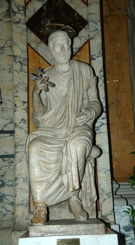 Marmoraio romano sec. III-IV, Statua con San Pietro