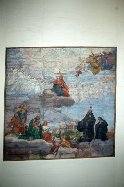 Giustiniani F. (1845), Dipinto con Gesù Cristo in gloria tra angeli e santi