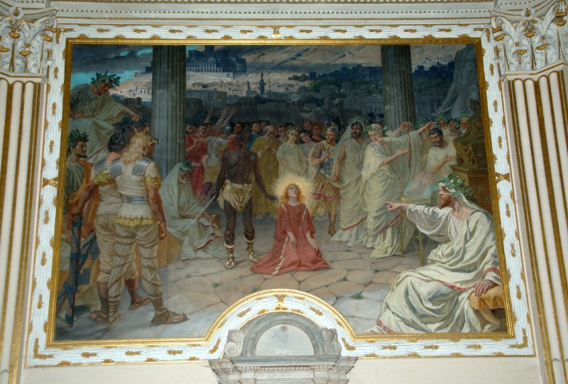 Bruschi D. sec. XIX, Dipinto con Sant'Agapito