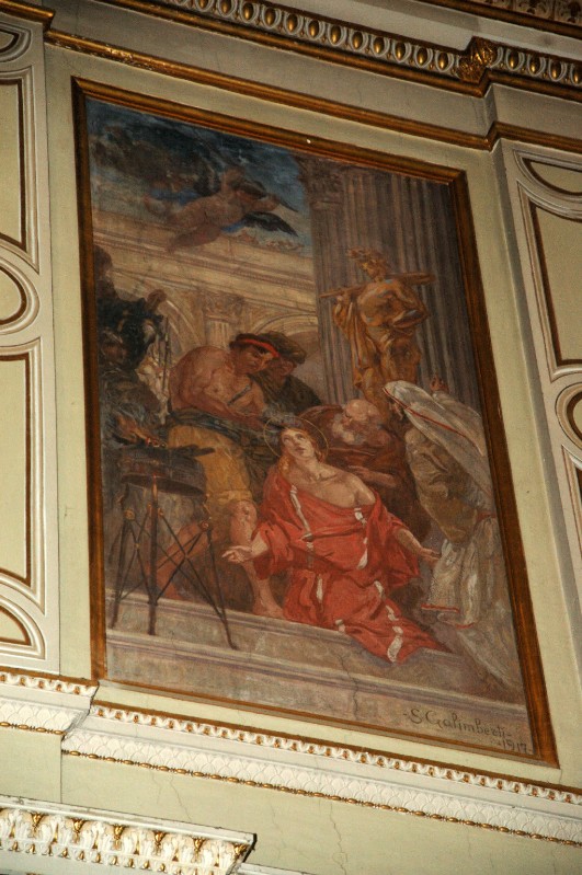 Galimberti S. (1917), Dipinto con Sant'Agapito sui carboni ardenti