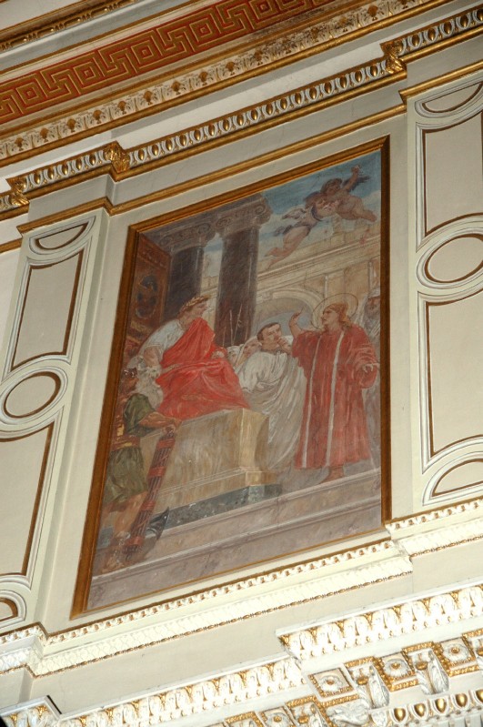 Galimberti S. (1917), Dipinto con Sant'Agapito e l'imperatore Aureliano