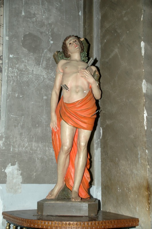 Artigianato laziale sec. XX, Statua con San Sebastiano