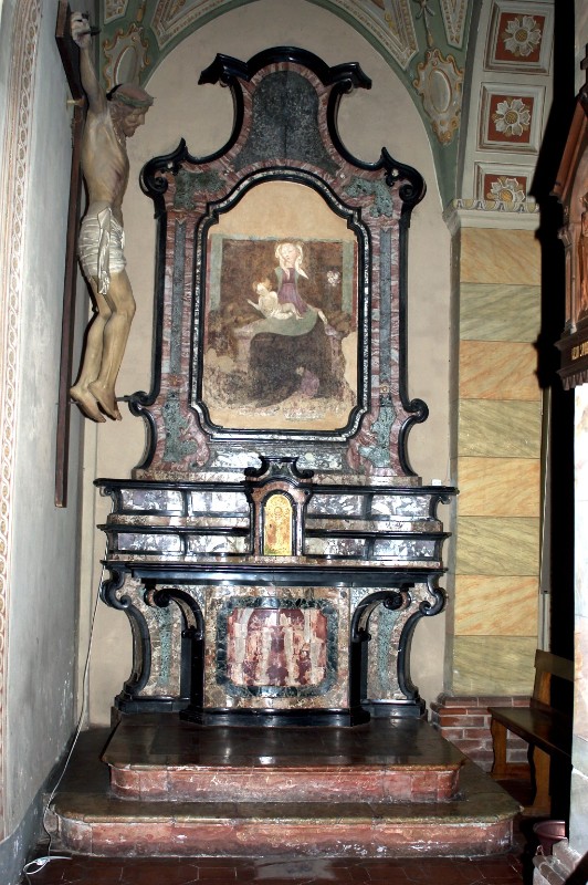 Ambito pavese sec. XVIII, Altare della Madonna in trono