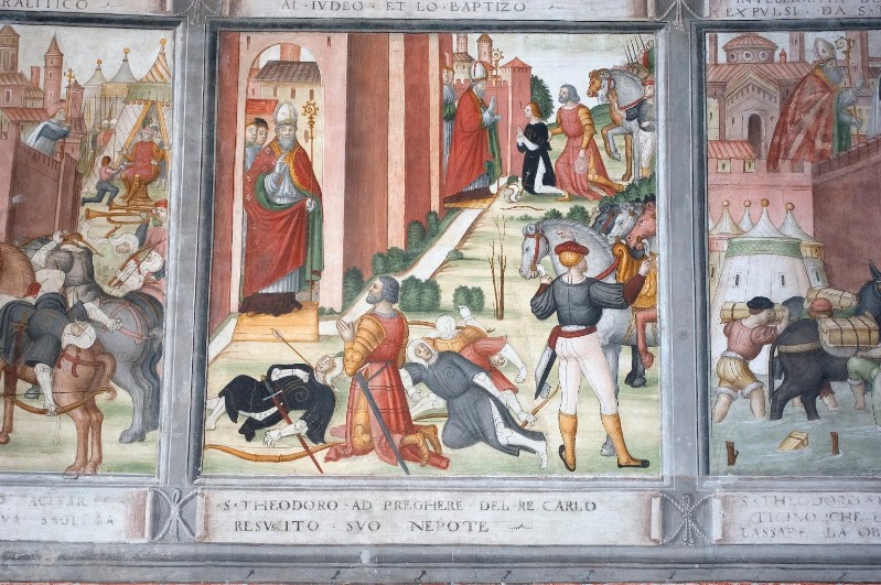 Scuola lombarda (1514), San Teodoro resuscita il nipote del re Carlo