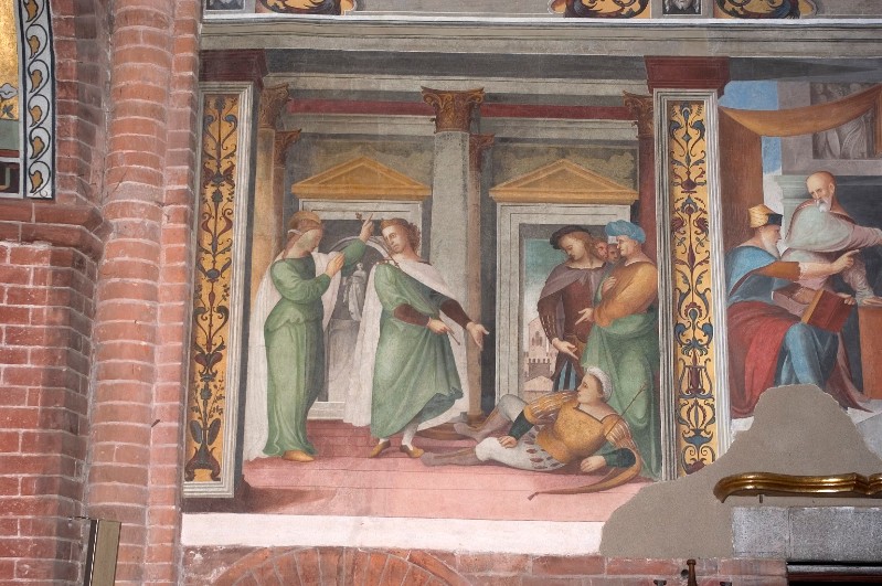 Maestro delle Storie di Sant'Agnese sec. XVI, Sant'Agnese resuscita il figlio