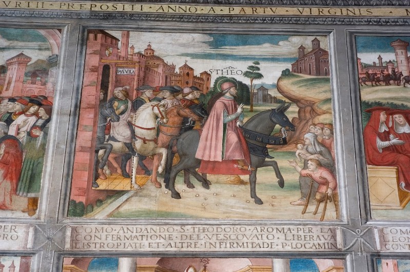 Scuola lombarda (1514), San Teodoro guarisce gli infermi andando a Roma