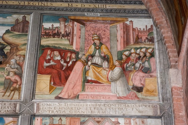 Scuola lombarda (1514), Papa Leone IV conferma San Teodoro vescovo di Pavia