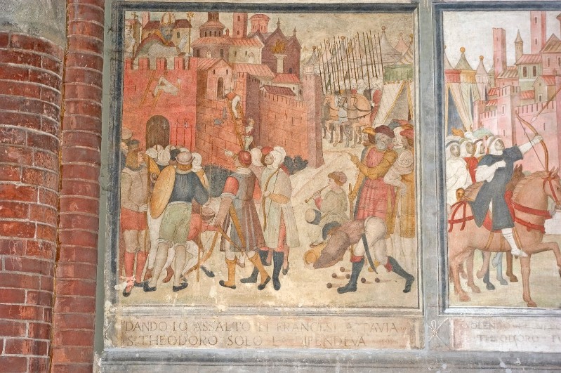 Scuola lombarda (1514), San Teodoro difende Pavia dai Francesi