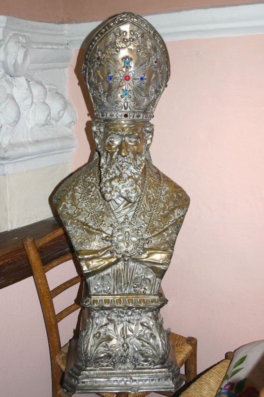 Produzione italiana sec. XX, Reliquiario a busto di San Prospero Vescovo