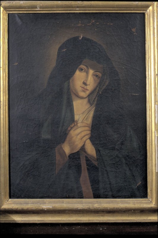 Ambito italiano sec. XIX, Madonna Addolorata olio su tela