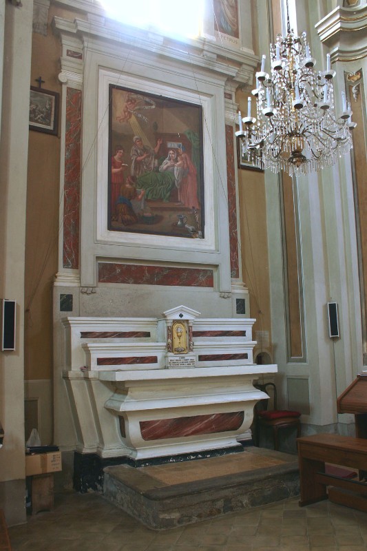 Bottega toscana sec. XIX, Altare laterale con mensa a sarcofago