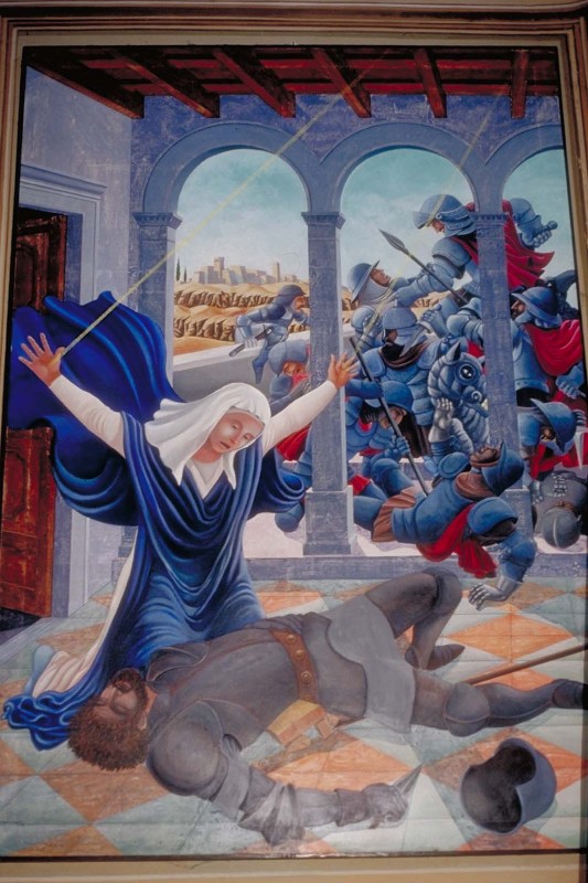 Ambito italiano (1985), Dipinto con Santa Rita che uccide il marito