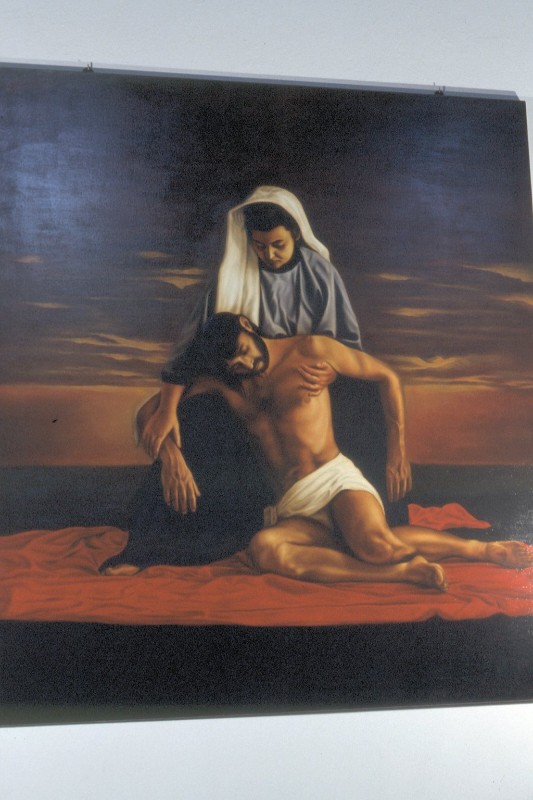 Ambito massese sec. XX, Pietà in olio su tela