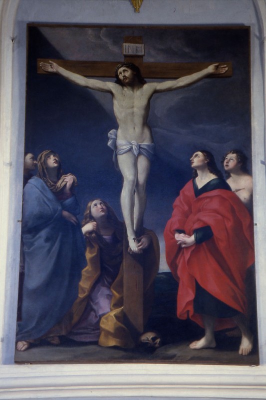 Reni G. (1629), Dipinto con Cristo crocifisso e Santi