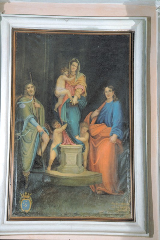 Ambito italiano sec. XV, Dipinto in olio su tela con la Vergine e il Bambino