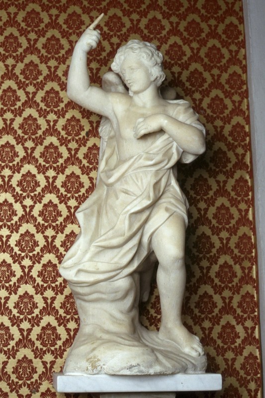 Bottega toscana sec. XVII, Scultura raffigurante l'Arcangelo Gabriele in marmo