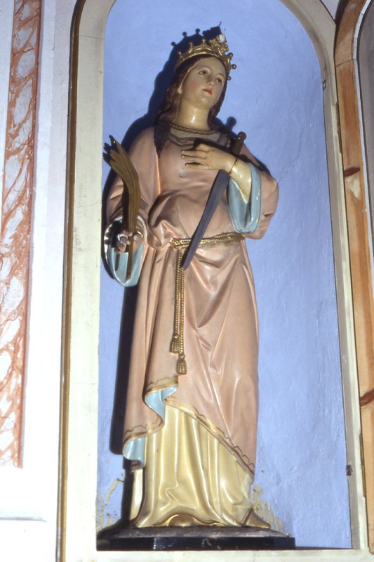 Produzione italiana sec. XX, Statua di Santa Felicita in legno scolpito