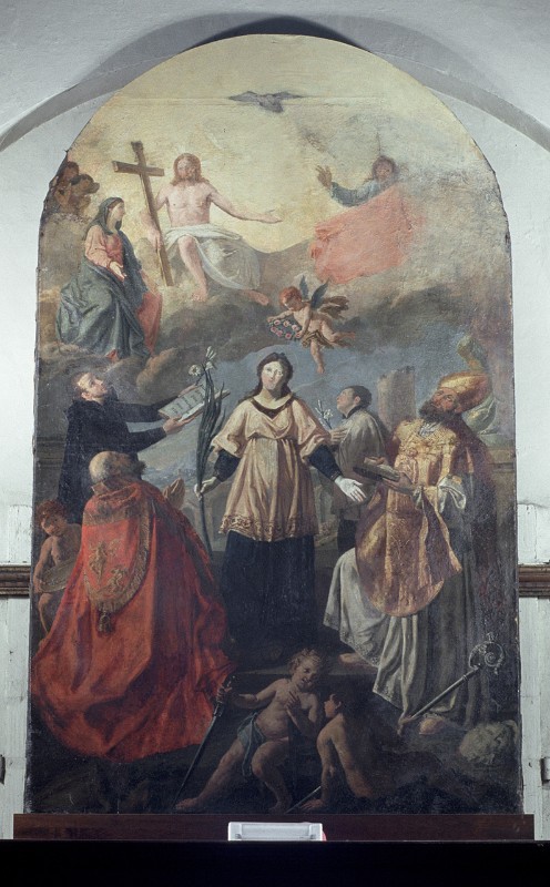 Coli O. inizio sec. XIX, La Trinità con la Madonna e santi
