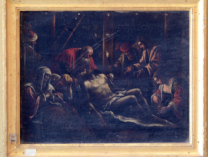 Ambito italiano secc. XVI-XVII, Dipinto di Gesù deposto dalla croce