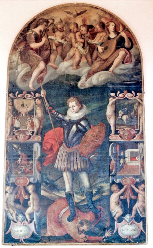 Bottega siciliana (1609), Dipinto di San Mercurio