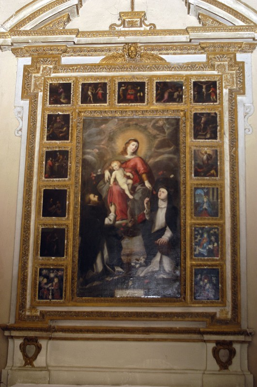 Scuola del Cavalier d'Arpino (1639), Pala d' altare della Madonna del Rosario