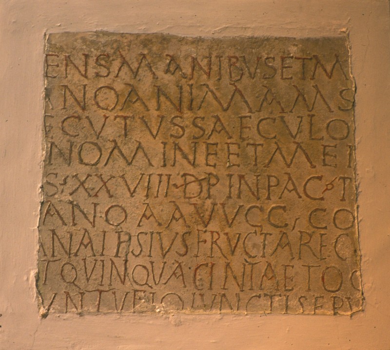 Ambito dell'Italia centrale sec. III, Lapide di S. Benedetto martire