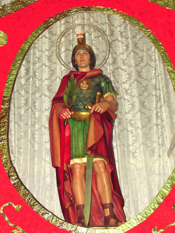 Bottega di Ortisei sec. XX, Statua di San Mercurio