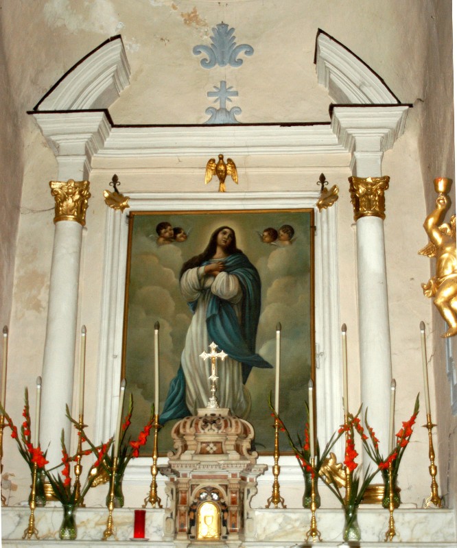 Stuccatore campano sec. XIX, Cona d'altare maggiore
