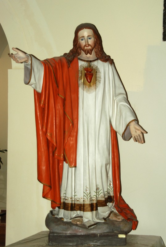 Guacci L. sec. XX, Statua con Sacro Cuore di Gesù