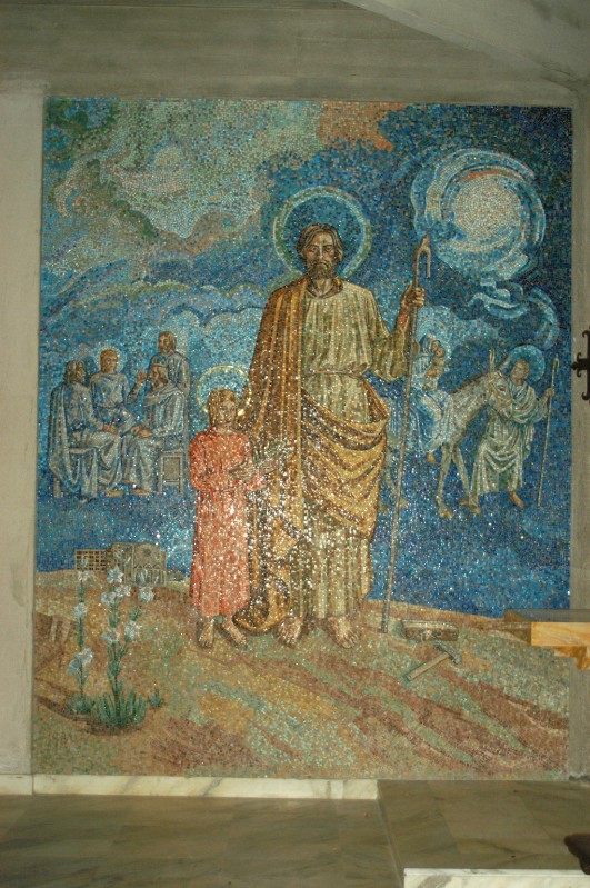G. A. Leone sec. XX, Mosaico con Gesù e San Giuseppe