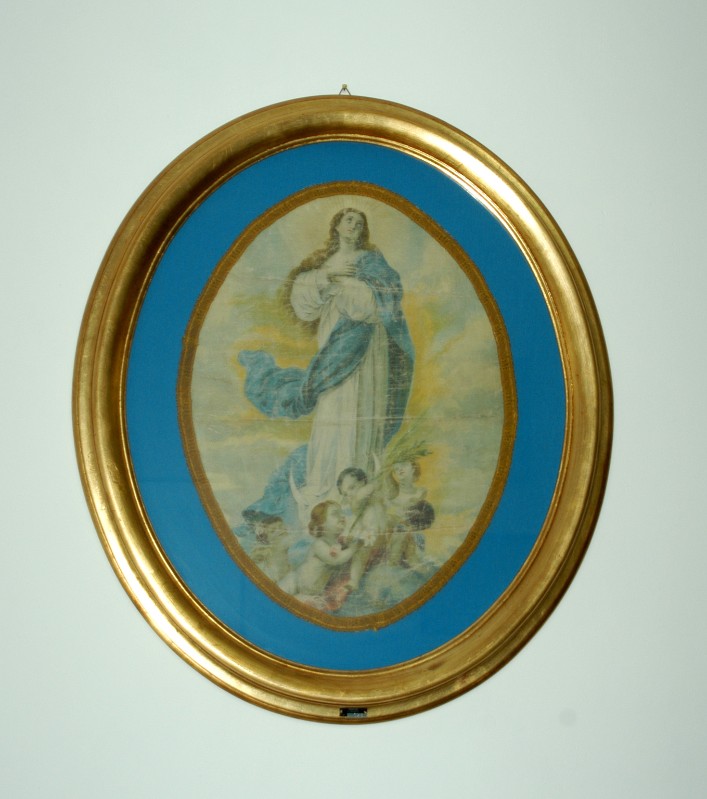 Artista campano sec. XX, Dipinto con Immacolata concezione