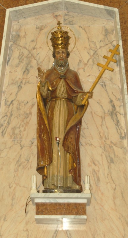 Scuola di Ortisei (1966), Statua con San Sisto II