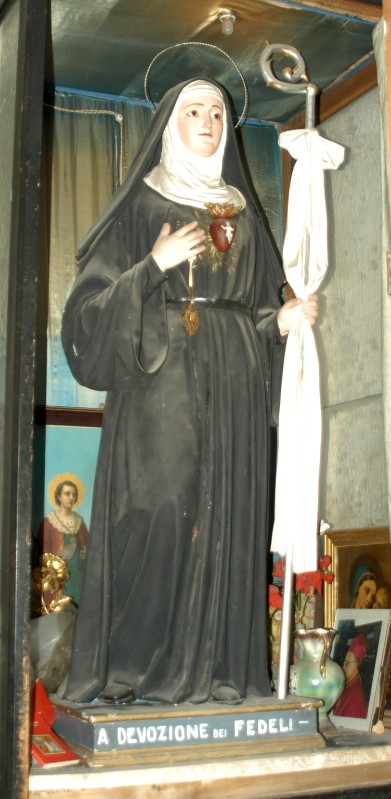 Ambito campano sec. XX, Statua con S. Gertrude
