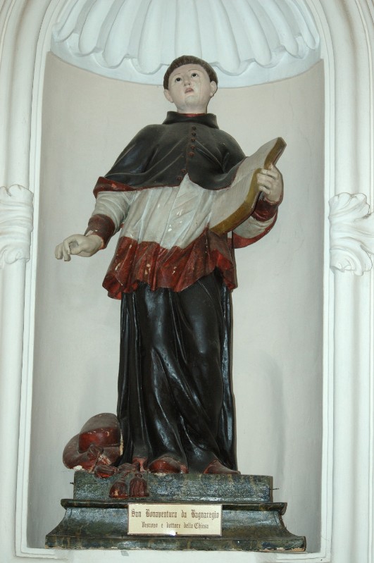 Artigianato campano sec. XVIII, Statua con San Bonaventura