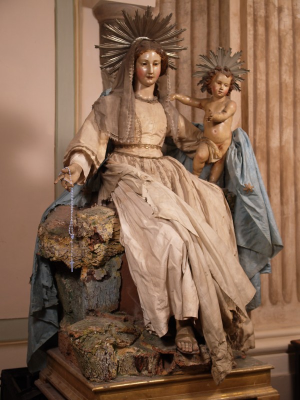 Ambito abruzzese sec. XVII, Statua Processionale della Madonna con Bambino