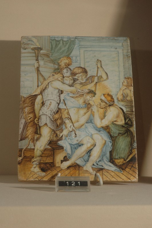 Grue Liborio sec. XVIII, Mattonella con Cristo deriso