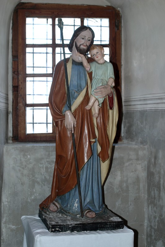 Ditta Gargiulo G. sec. XIX, San Giuseppe con Gesù Bambino in cartapesta
