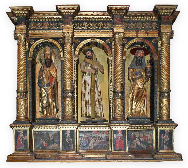Liberale da Verona (1510), Ancona con Gesù Cristo portacroce e due santi