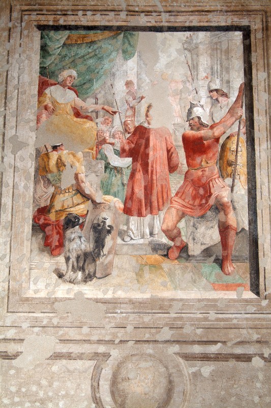 Brusasorci A. sec.XVI, San Lorenzo condotto al martirio