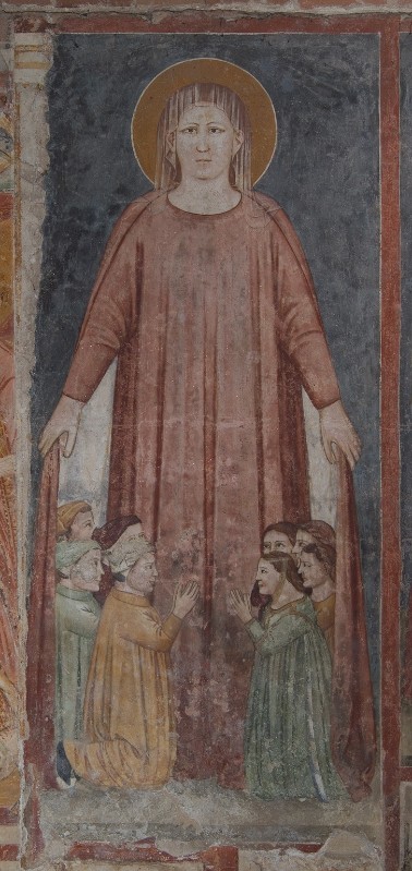 Primo Maestro di San Zeno sec. XIV, Madonna della misericordia