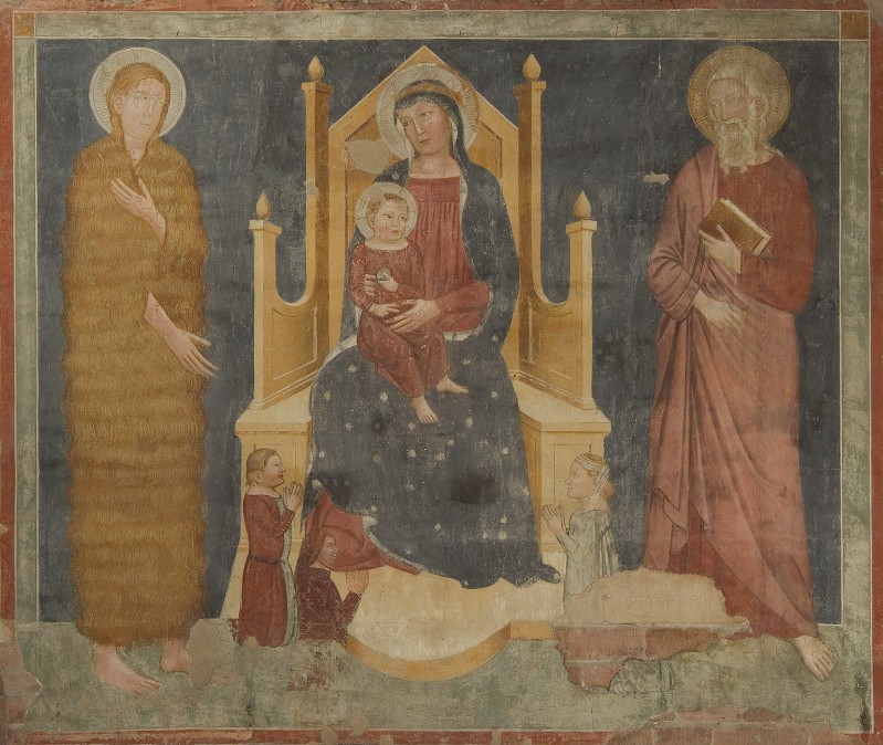 Secondo Maestro di San Zeno sec. XIV, Madonna Maddalena e Sant'Andrea