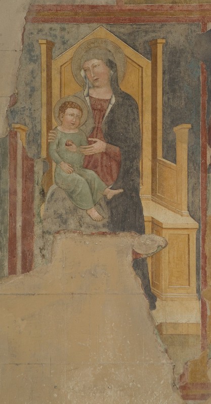 Secondo Maestro di San Zeno sec. XIV, Madonna con Gesù Bambino in trono