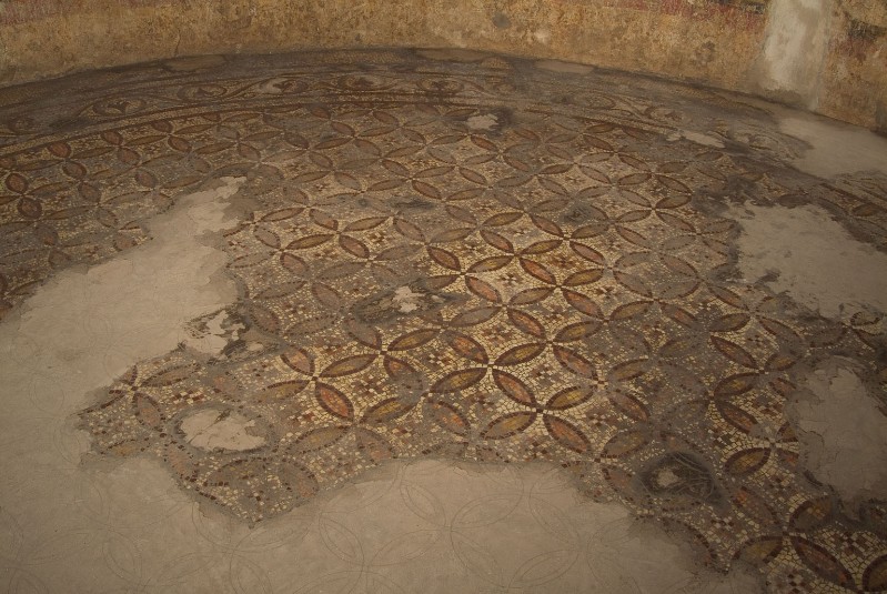 Ambito veneto sec. IV-V, Pavimento a mosaico con motivi floreali stilizzati