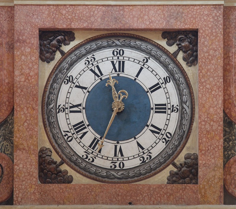 Bott. veronese (1628), Orologio a muro con allegoria dei quattro venti